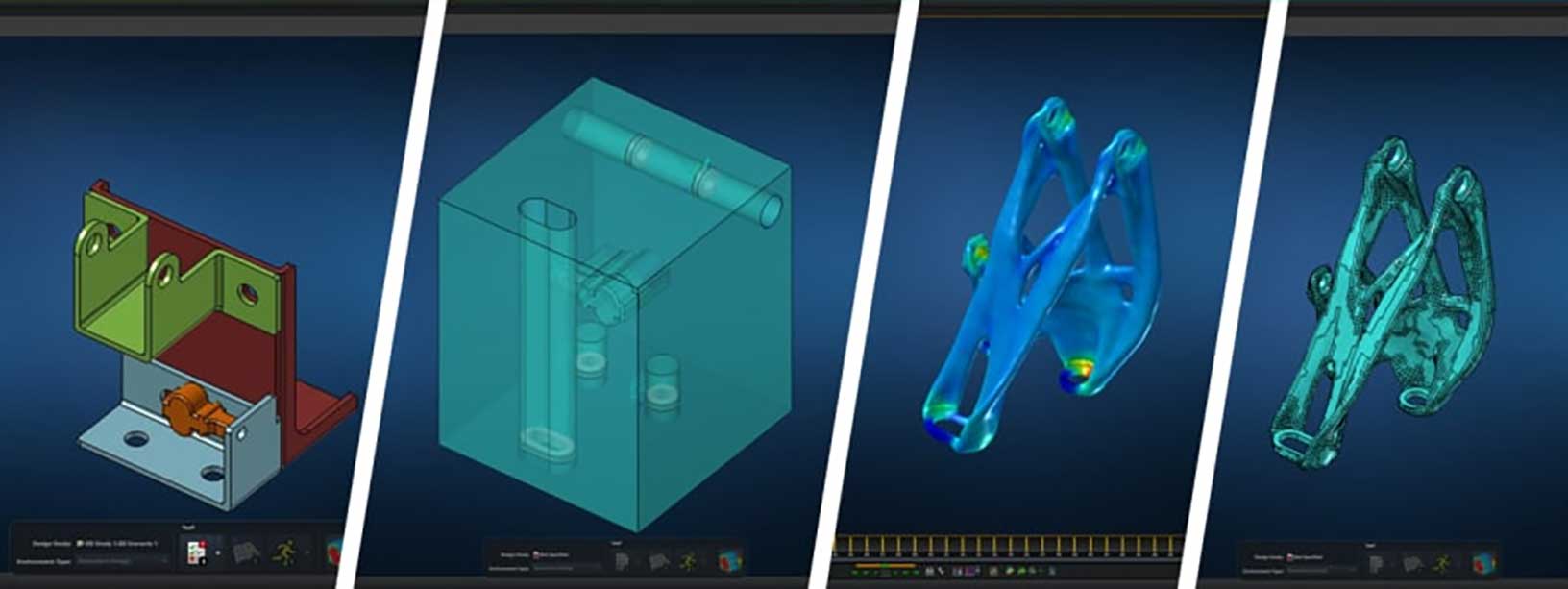 Multiple stages of design with MSC Apex Generative Design software